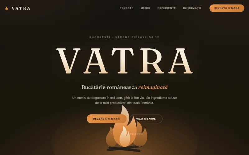 Demo: restaurant fine-dining VATRA